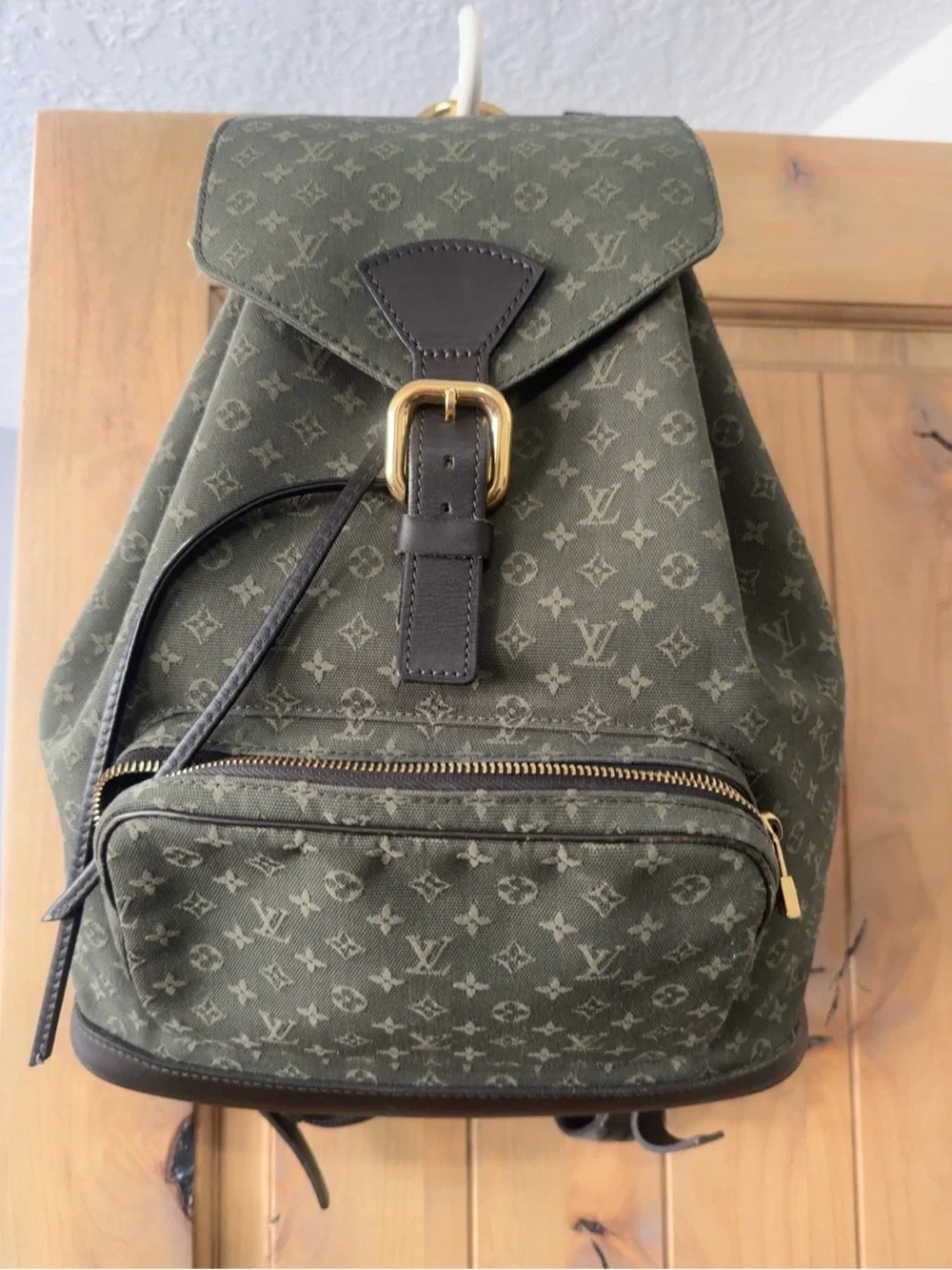 Vintage Louis Vuitton Monogram Mini Lin Montaoursis Backpack.